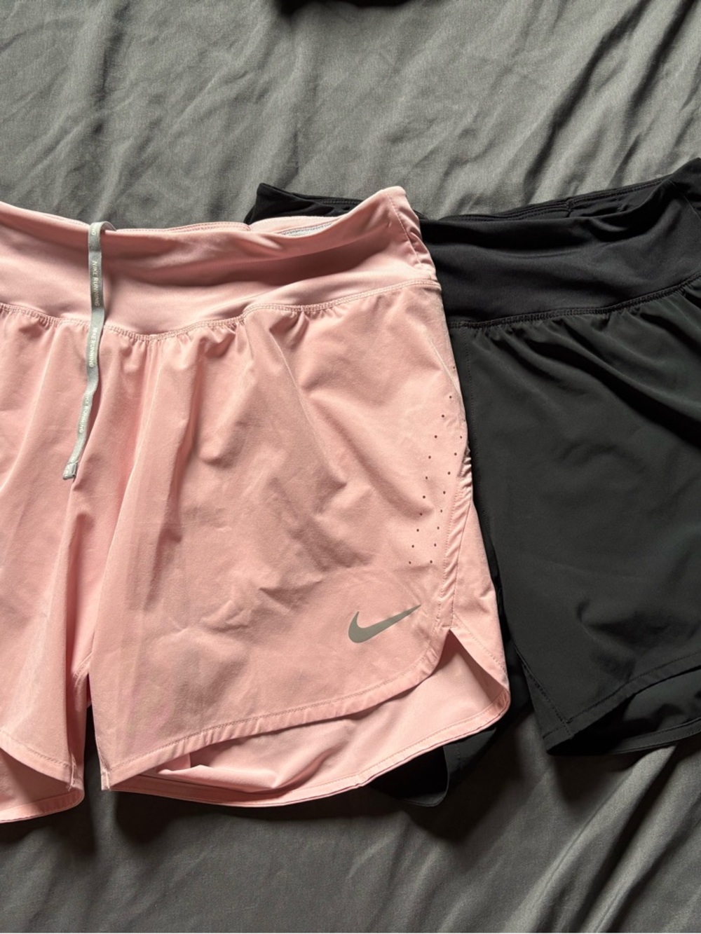 2 pairs Nike Eclipse Dri-Fit Shorts 5” Size Small Pink and Black - Picture 2 of 13
